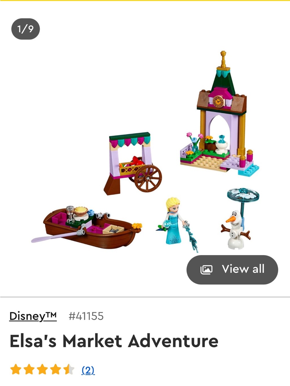 LEGO Disney Elsa Market Playset - Blue, Brown, Green, Pink